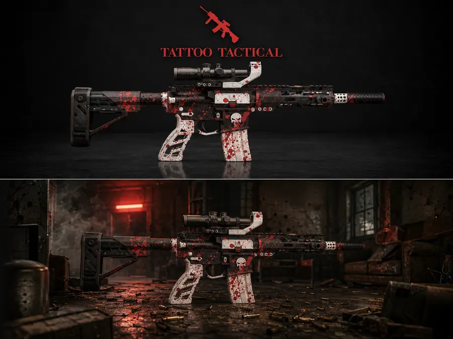 Bloody Punisher Cerakote design, Comic collection