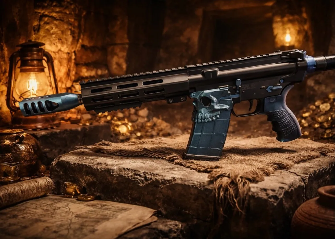 The Crystal Skull custom Cerakote firearm by Tattoo Tactical