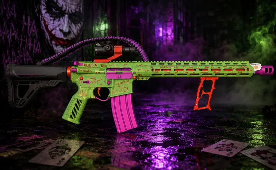 The Joker custom Cerakote firearm build